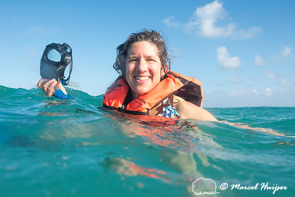 Bethanie Walder snorkeling, Sian Ka'an, Yucatan, Mexico