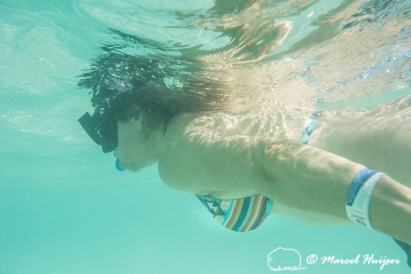 Bethanie Walder snorkeling, Sian Ka'an, Yucatan, Mexico