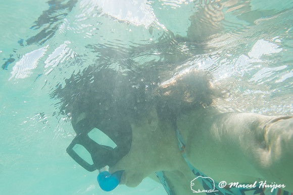 Bethanie Walder snorkeling, Sian Ka'an, Yucatan, Mexico