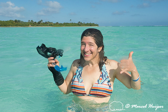 Bethanie Walder snorkeling, Sian Ka'an, Yucatan, Mexico