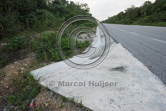 Drainage from road, Nuevo Xcan-Playa Del Carmen highway, Quintan