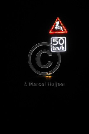 Animal detection system at night, Harderwijk, The Netherlands