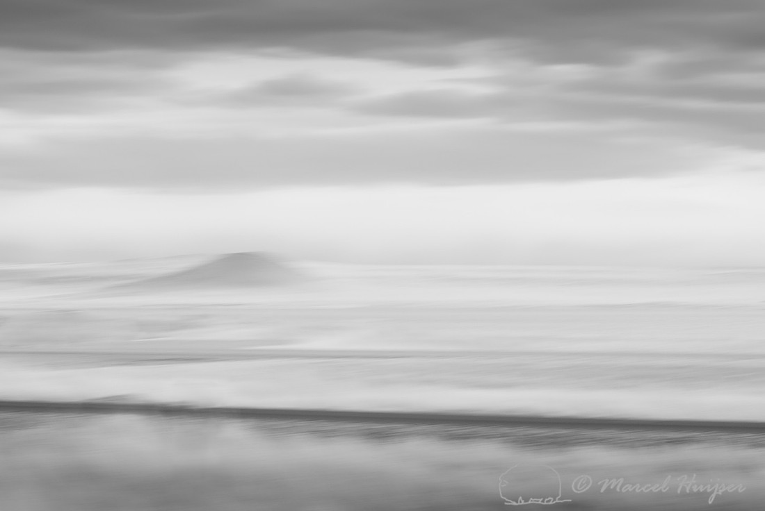 Rocky Mountain front in infrared, Freezout Lake, Montana, USA