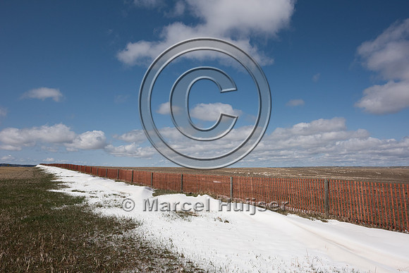 Snow fences, west of Lusk, Wyoming
