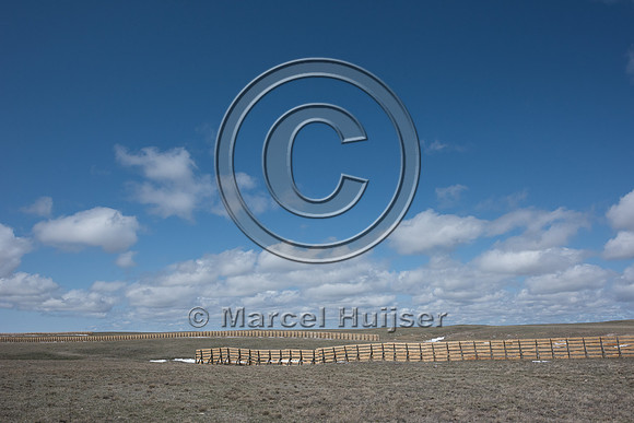Snow fences, west of Lusk, Wyoming