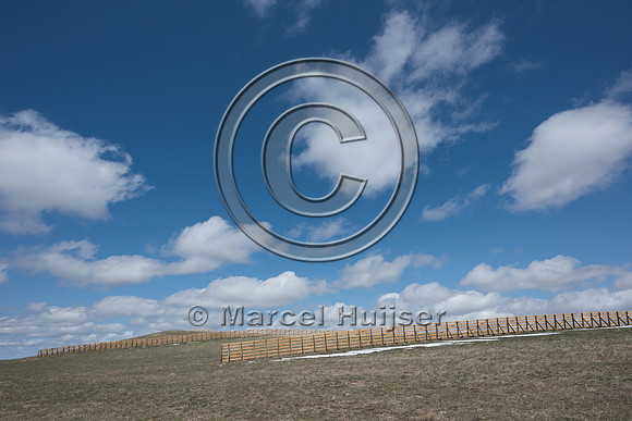 Snow fences, west of Lusk, Wyoming