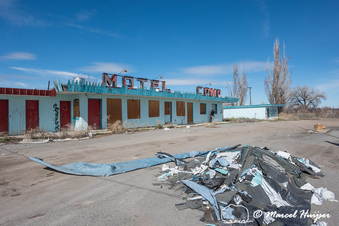 Motel Camp, Crow Agency, Montana, USA