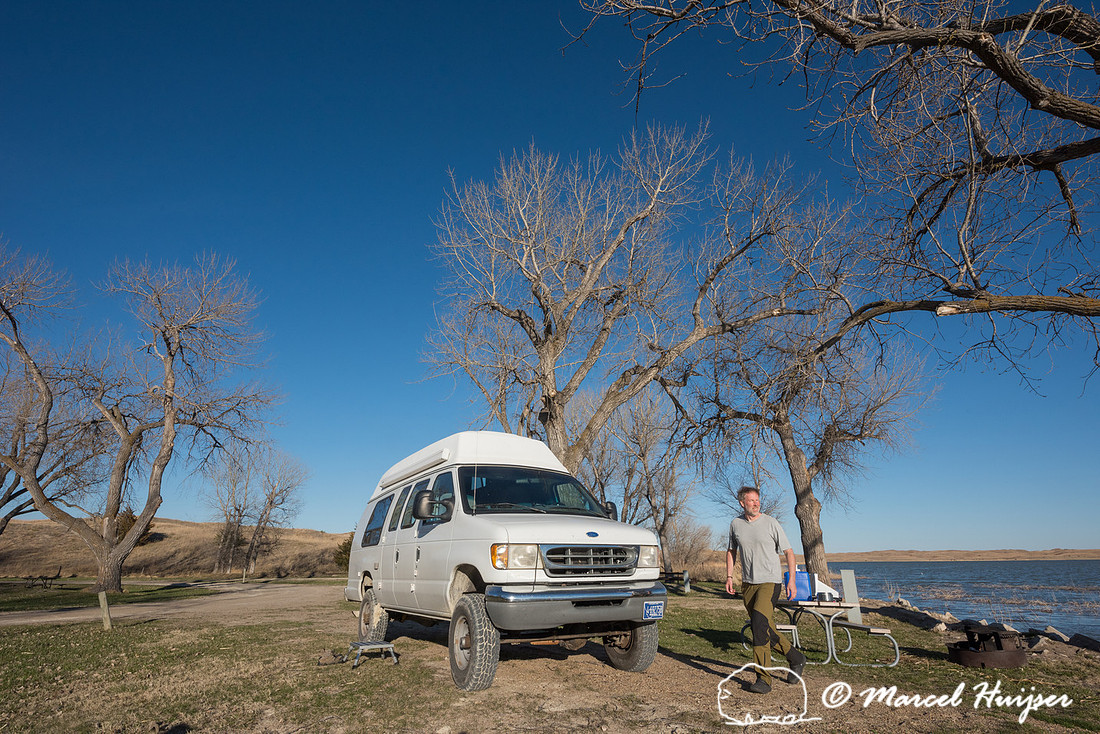 Our 4x4 camper van, Big Alkali Fish Camp, Nebraska, USA