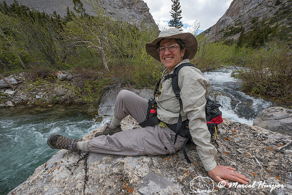 Bethanie Walder hiking, Montana, USA