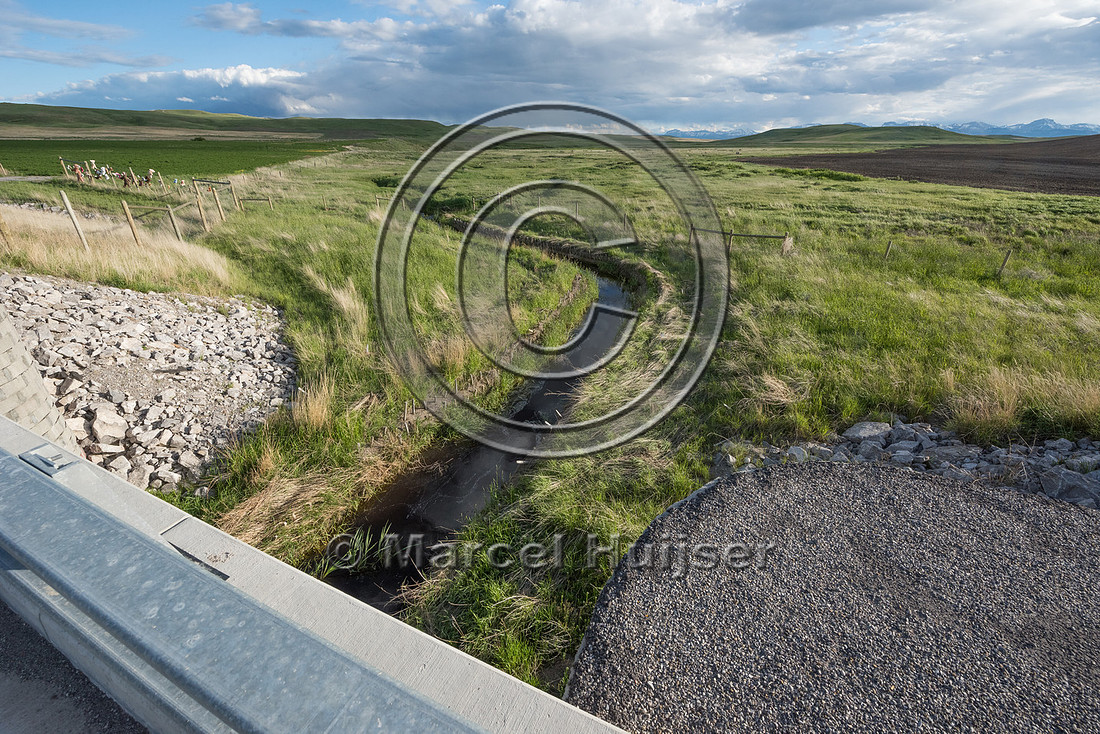 Multifunctional underpass (water, wildlife) and short section of