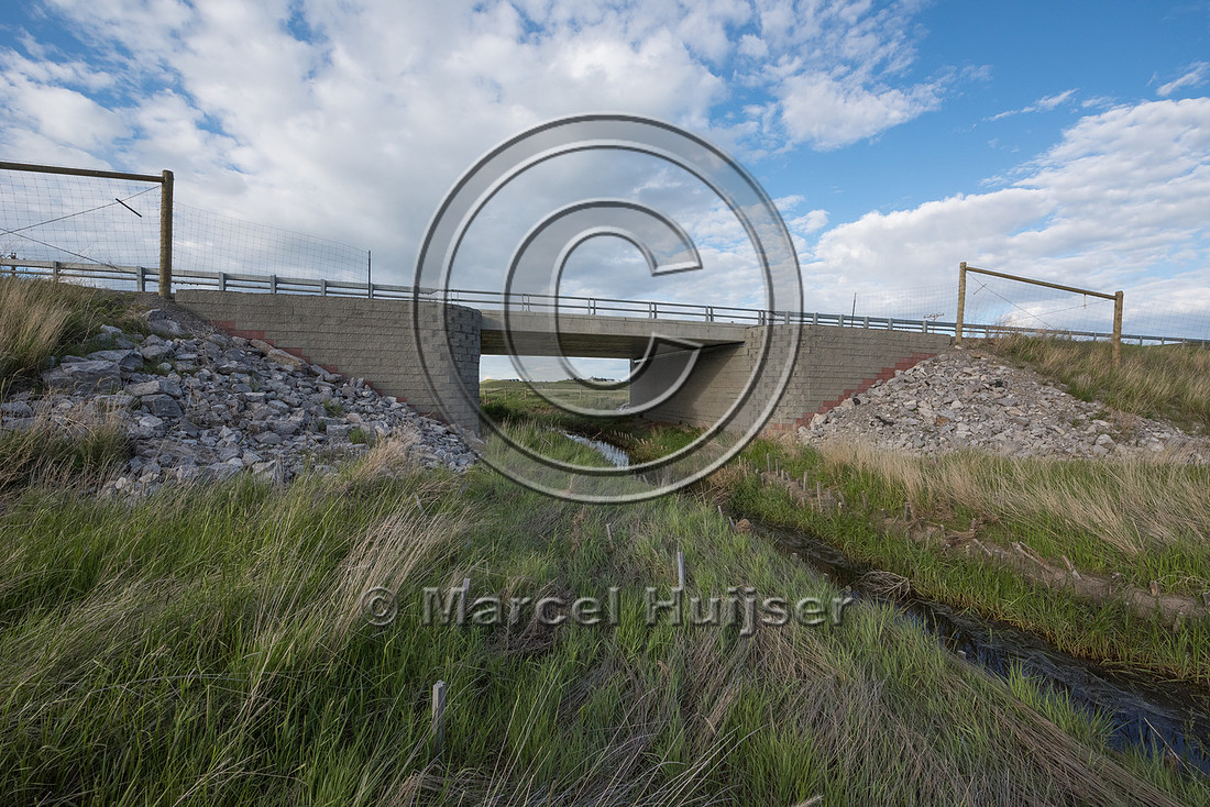 Multifunctional underpass (water, wildlife) and short section of