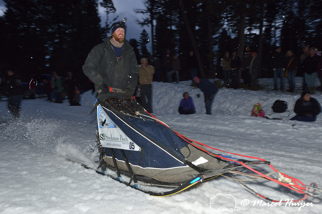 Race to the Sky, sled dog race, February 13-15 2015, Seeley Lake, Montana, USA