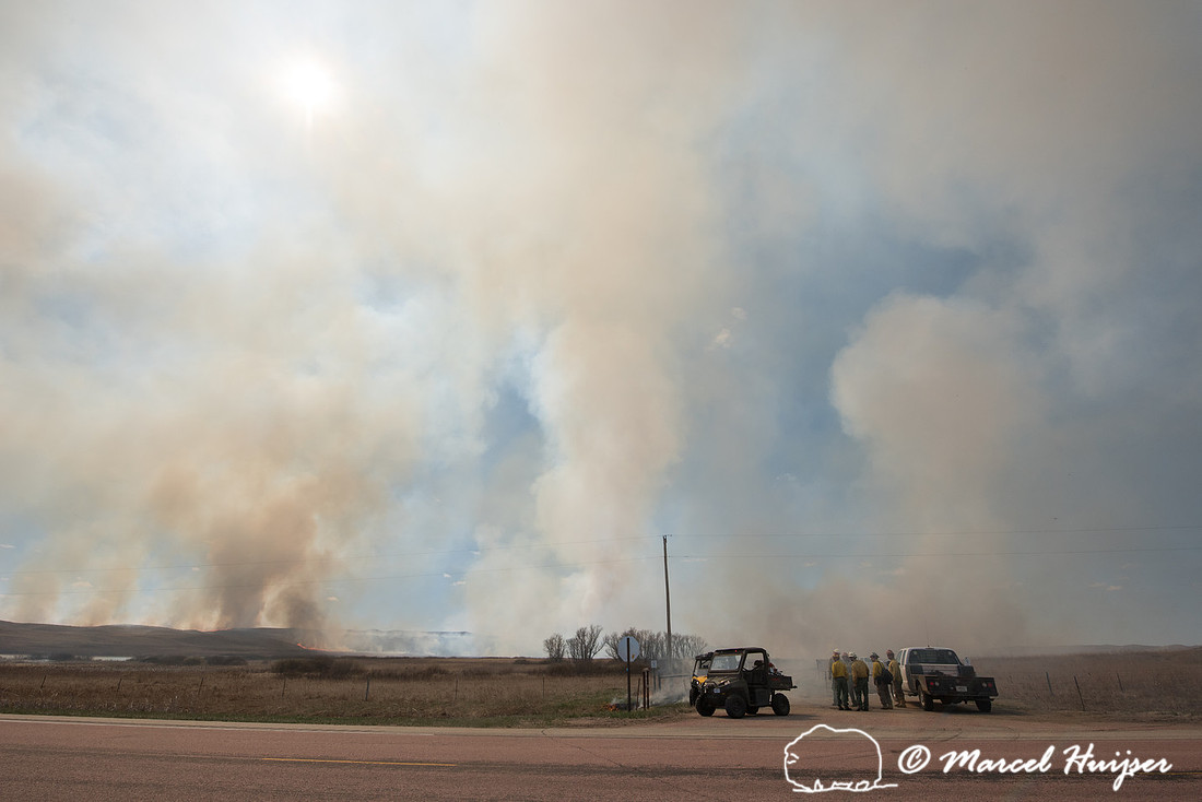 Prescribed grassland and wetland fire, Valentine National Wildli