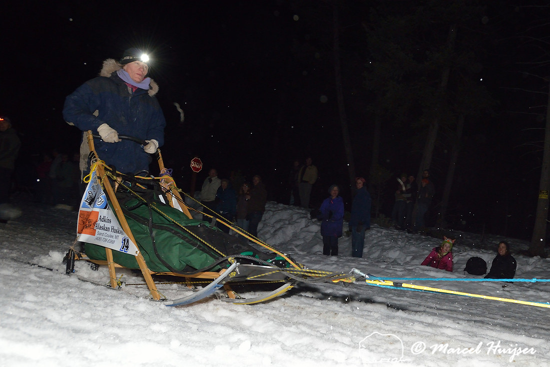Race to the Sky, sled dog race, February 13-15 2015, Seeley Lake, Montana, USA