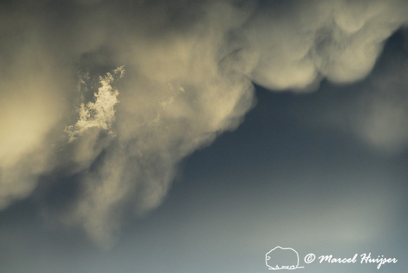 Mammatus and thunderstorm clouds, Missoula, Montana, USA