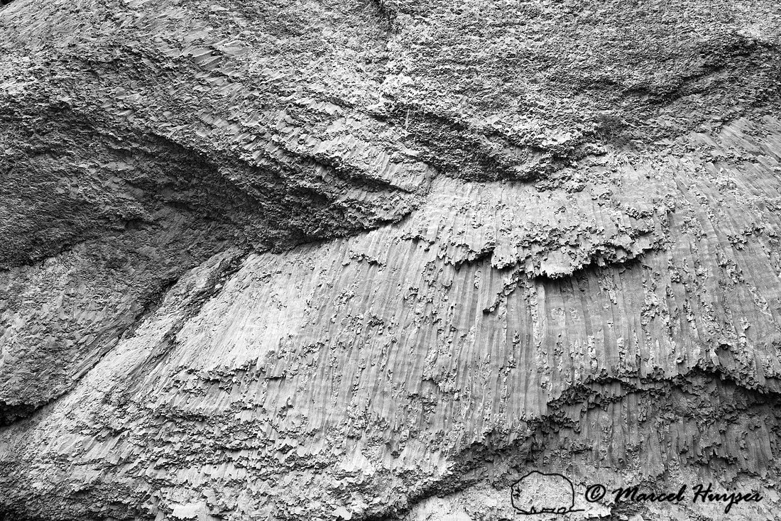 Basalt columns on overhanging cliff, Yellowstone National Park,