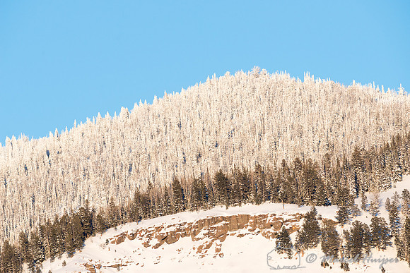 Snow covered ridge, Wyoming, USA