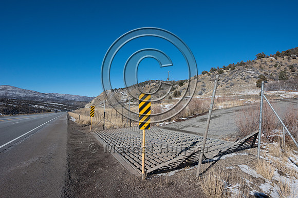 Wildlife guard at access road, Utah, USA