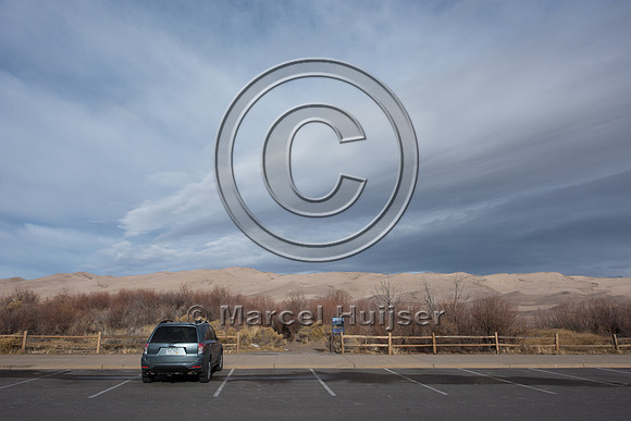 Parking area, Great Sand Dunes National Park and Preserve, Color
