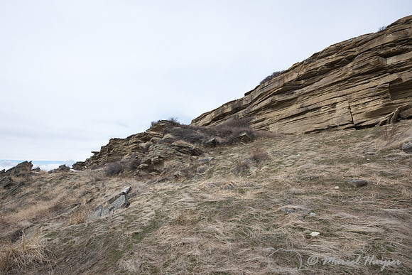 Buffalo jump cliff, First Peoples Buffalo Jump State Park and Na