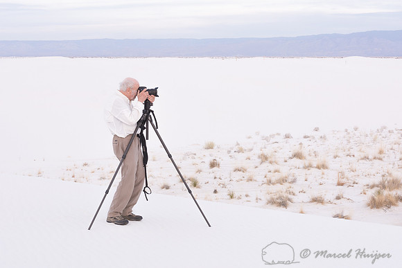 Jerome Walker hiking, White Sands National Monument, New Mexico,