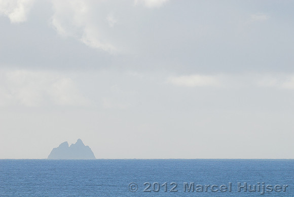 Great Skellig (Skellig Michael) island from across Dingle Bay, Ireland