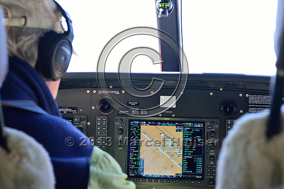 Inside cockpit, Lighthawk flight, US Hwy 93, Flathead Indian Reservation, Montana, USA
