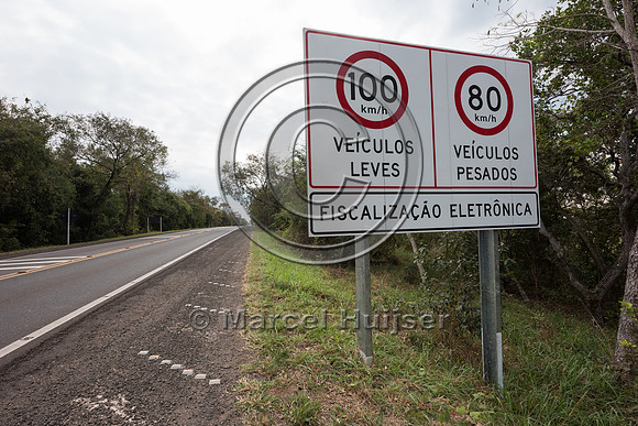 Maximum speed limit 100 km per h for passenger cars, 80 km per h