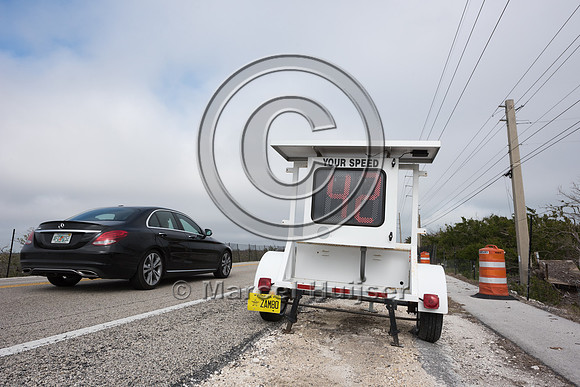 Speed management for Key deer, radar on trailer (during day 45 M