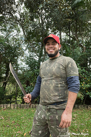 Our guide, Edipo Fernandes, uses this machette to clear a trail
