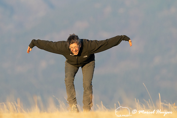 Bethanie Walder dances like a sharp-tailed grouse (Tympanuchus p