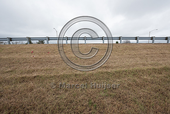 Roadbed, potential for drilling culverts under highway to allow