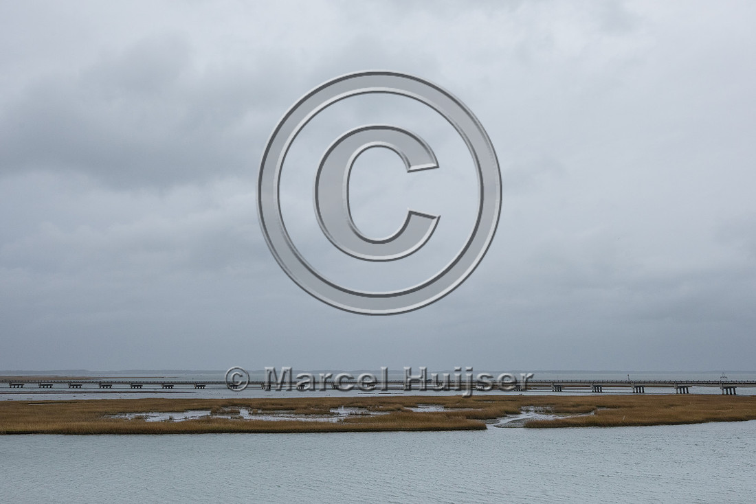 Bridge and causeway through Chicoteague Bay, Chincoteague Island