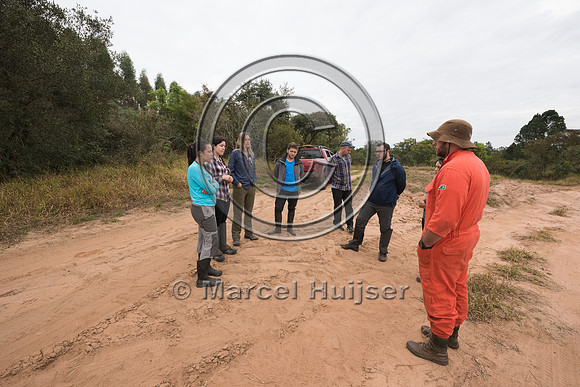 Students at road ecology field course, Itirapina, Brazil