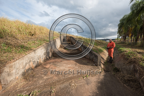Concrete drainage structures, SP 225, near Brotas, Brazil