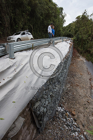 Mitigation measures against erosion atsite where land slides hav
