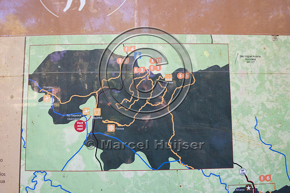 Map SP-139, Carlos Botelho State Park, São Paulo, Brazil