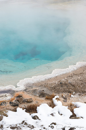 Silex spring, along Fountain Paint Pot trail in winter, Yellowst