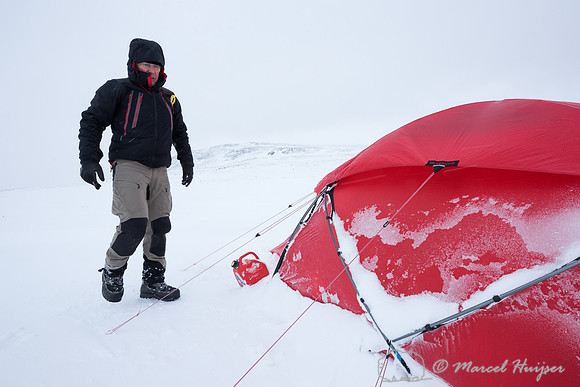 Niels Kooyman at first camp, Dovrefjell, Norway
