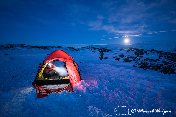 Moonrise at second camp, Dovrefjell, Norway