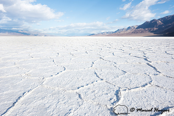 Salt flats at Badwater Basin, Death Valley National Park, Califo