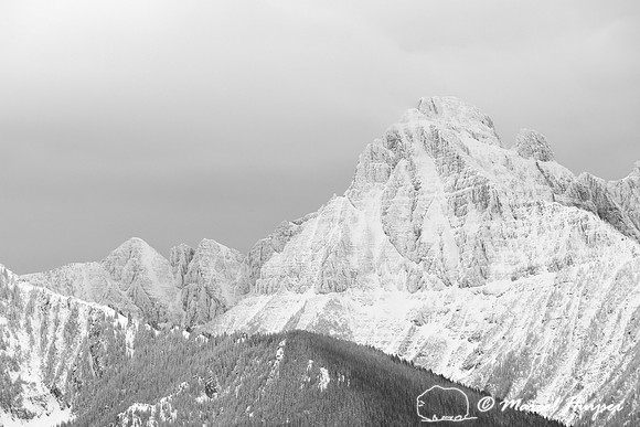 Snow covered Mission Mountains, Flathead Indian Reservation, Montana, USA