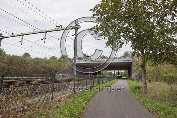 Wildlife overpass across railroad tracks, Soest, The Netherlands