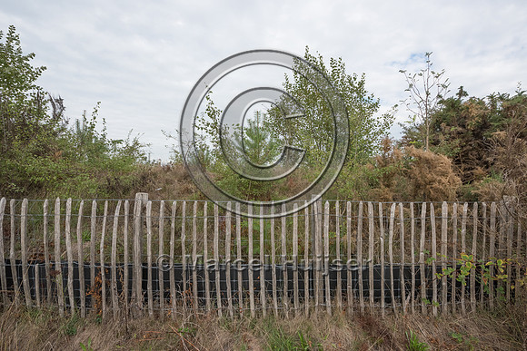 Wildlife fence for large and medium mammal species on top of ove