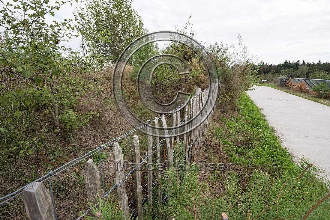 Wildlife fence for large and medium mammal species on top of ove