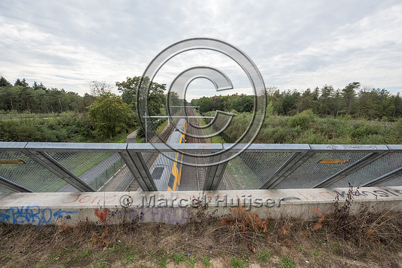 Wildlife overpass across railroad tracks, Soest, The Netherlands