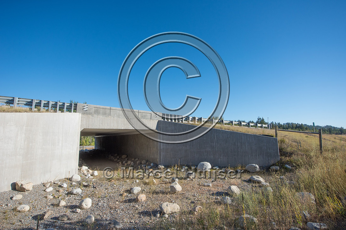 Boulders block access to unauthorized vehicles at wildlife under