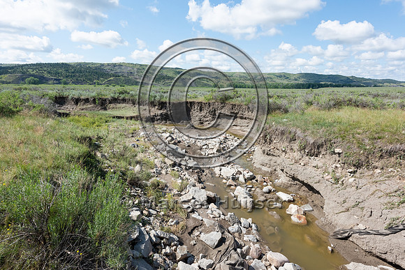 Stream erosion and  incision, Montana, USA