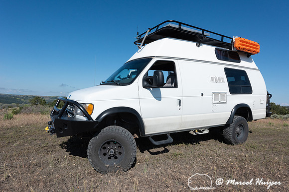 Camper van along Missouri River, Charles M. Russel National Wild