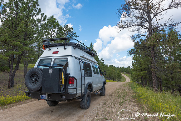 Camper van along Missouri River, Charles M. Russel National Wild